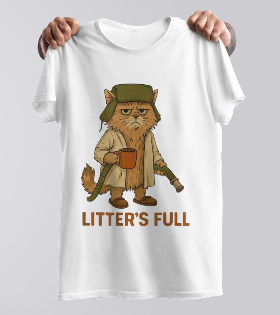 Litter’s Full Cat Coffee And Hose Hat T-Shirt