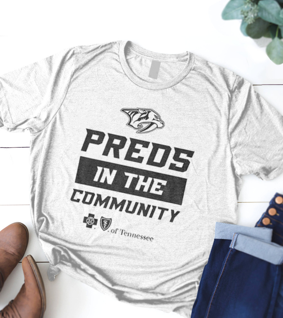 Preds In The Community Nashville Predators 2025 Tennessee T-Shirt