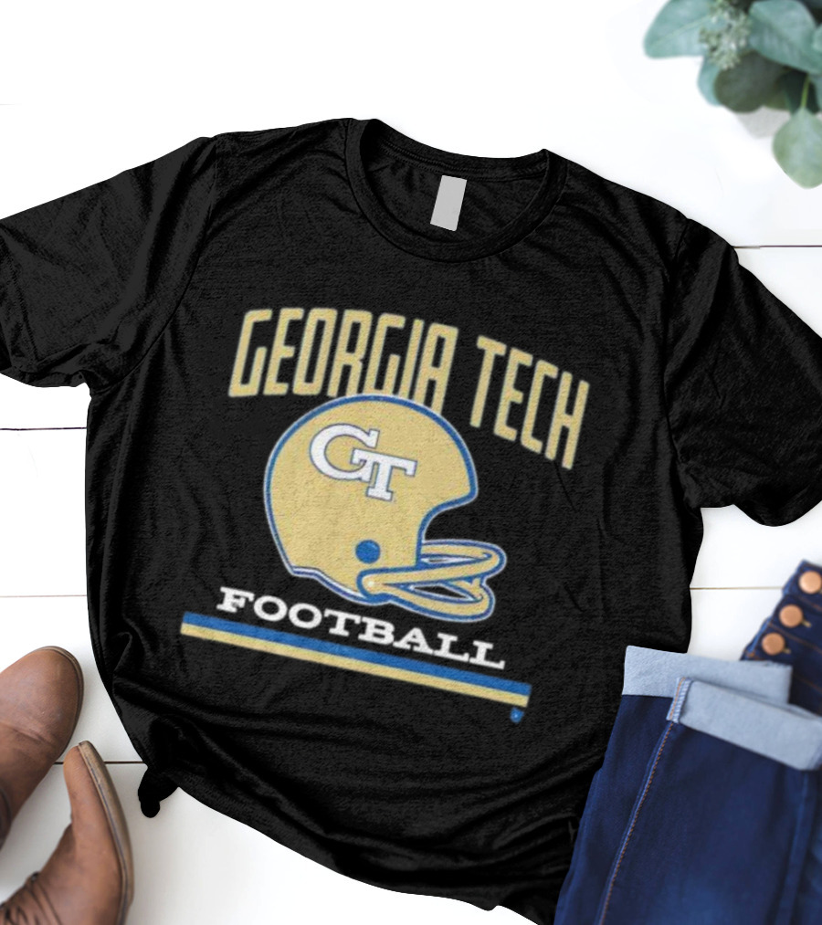 Georgia Tech Football Helmet GT Yellow Jackets T-Shirt