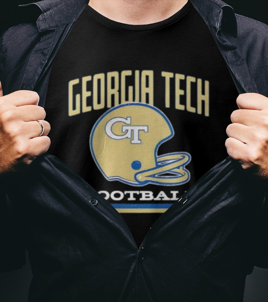 Georgia Tech Football Helmet GT Yellow Jackets T-Shirt