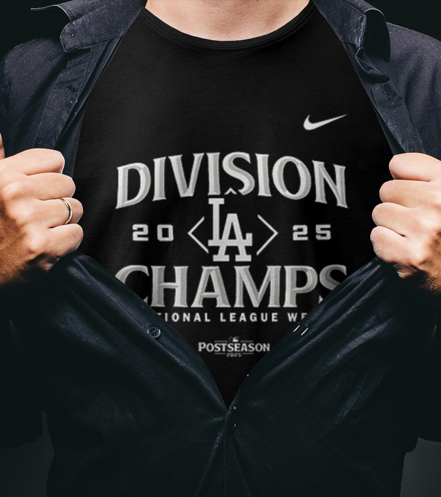 Los Angeles Dodgers 2025 Division Champs National League West Nike T-Shirt