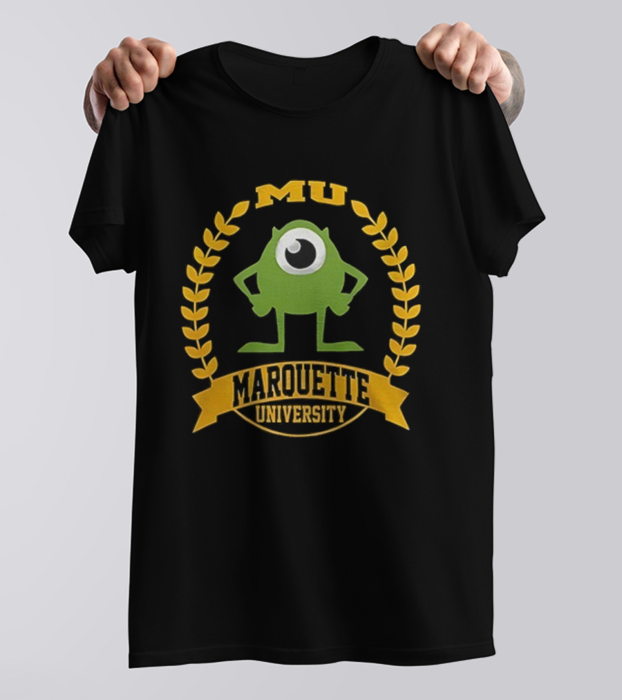 Marquette University Monsters University Collaboration Mike Wazowski Character Icon T-Shirt