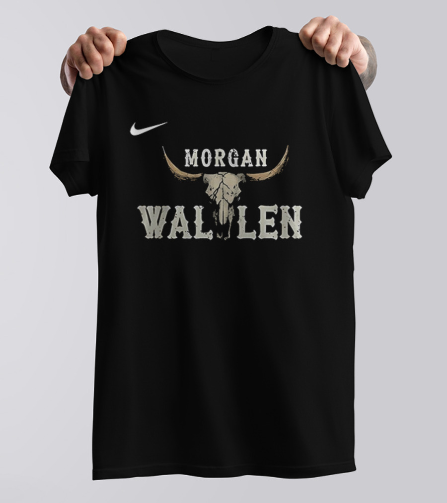Morgan Wallen 2025 USA Tour Vintage Nike Longhorn Logo T-Shirt