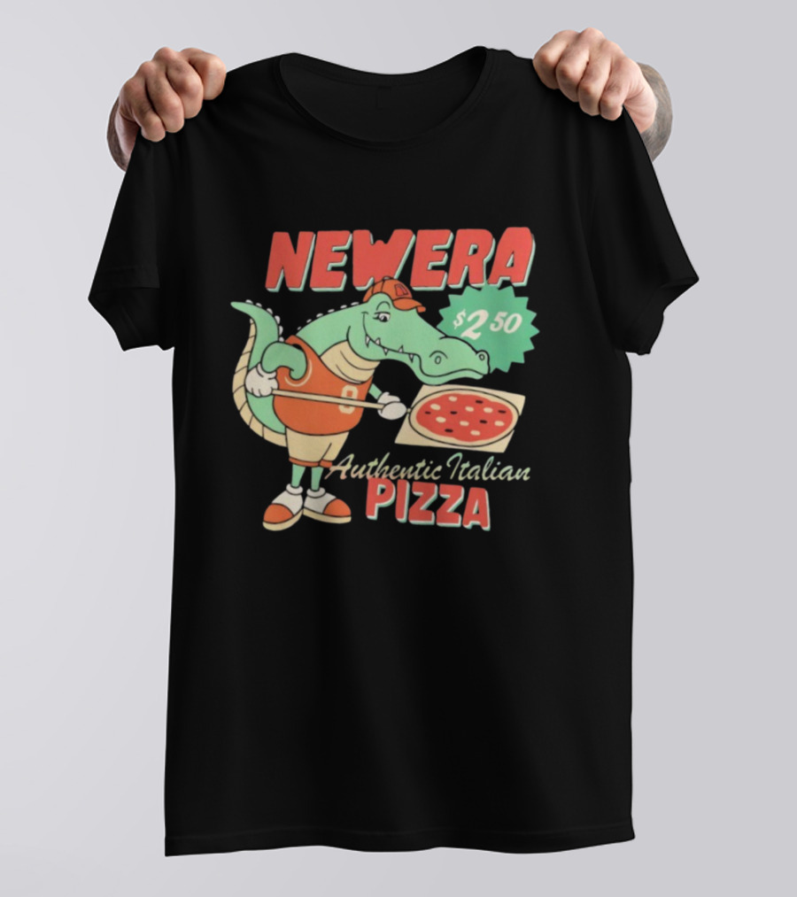 New Era Authentic Italian Pizza Crocodile Character $2.50 T-Shirt