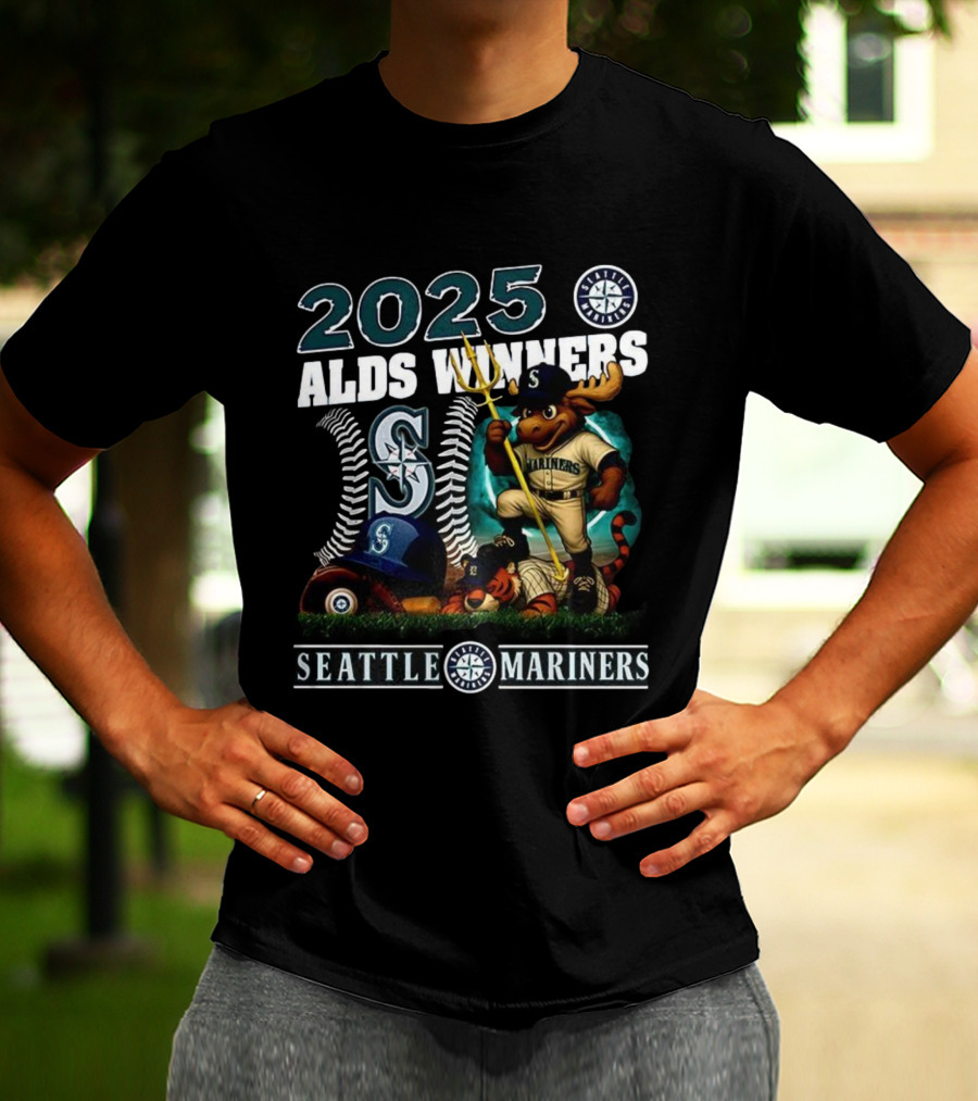 2025 Seattle Mariners ALDS Winners Mascot T-Shirt