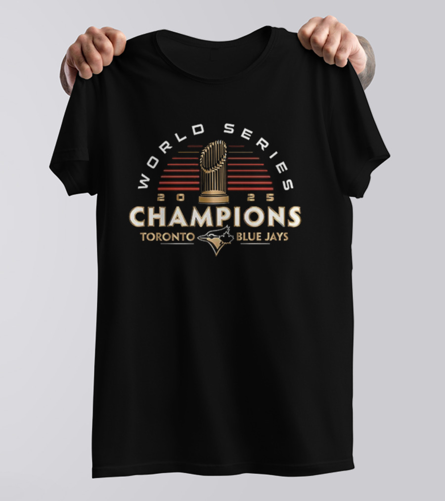 Toronto Blue Jays World Series Champions Trophy Logo Vintage Style T-Shirt