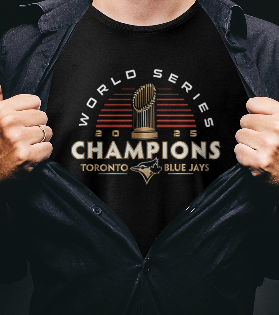 Toronto Blue Jays World Series Champions Trophy Logo Vintage Style T-Shirt