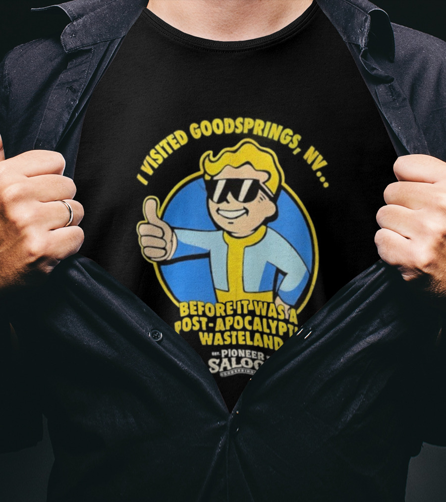 Vault Boy Thumbs Up Goodsprings NV Pre-Apocalypse Wasteland Explorer T-Shirt