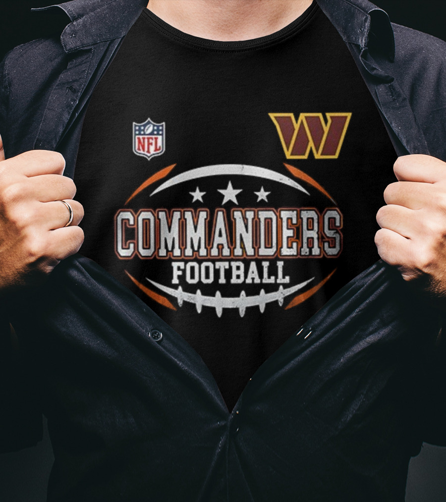 NFL Washington Commanders Football Harley Davidson Motorcycle T-Shirt