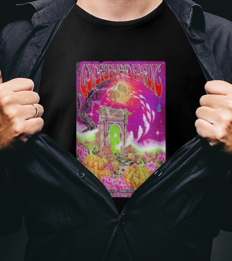 Widespread Panic Savannah Tour Spooky Pink Pumpkin Gateway October 31 2025 T-Shirt