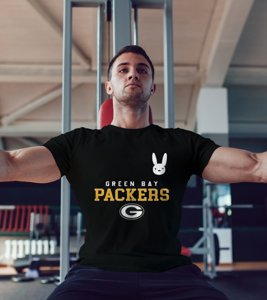 Bad Bunny X Green Bay Packers Collaboration With Iconic Bunny Motif T-Shirt