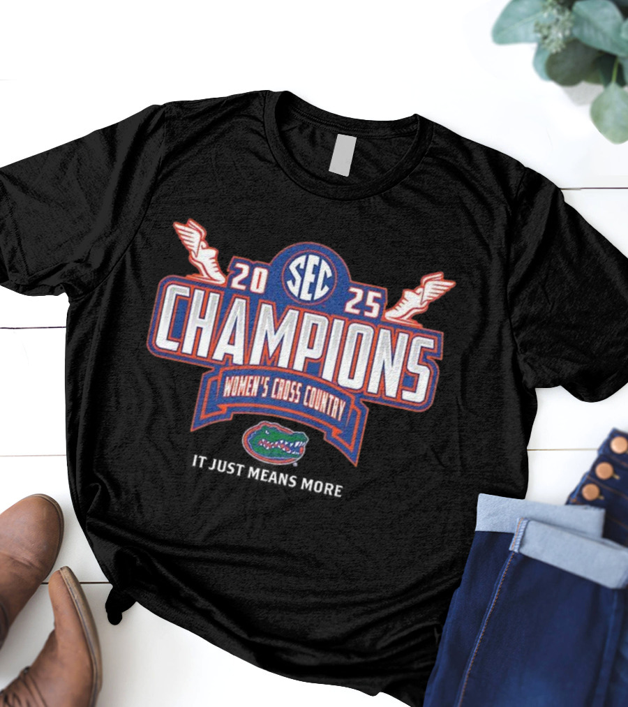 SEC 2025 Champions Women’s Cross Country Florida Gators T-Shirt