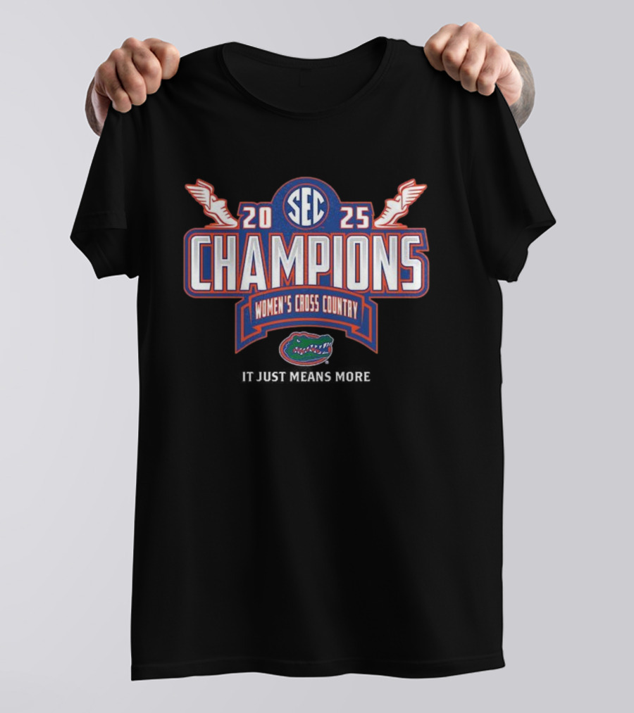 SEC 2025 Champions Women’s Cross Country Florida Gators T-Shirt