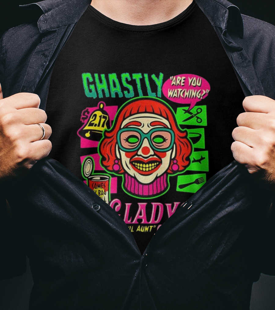 Ghastly Gladys Mask Are You Ing Comes With Bag And Bell 2.17 T-Shirt