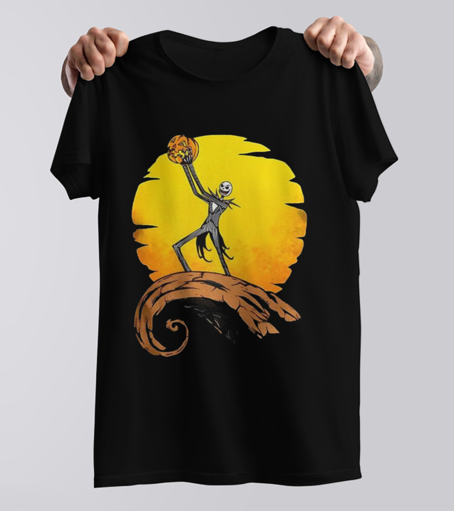 Jack Skellington Halloween Moonlight Pumpkin King T-Shirt