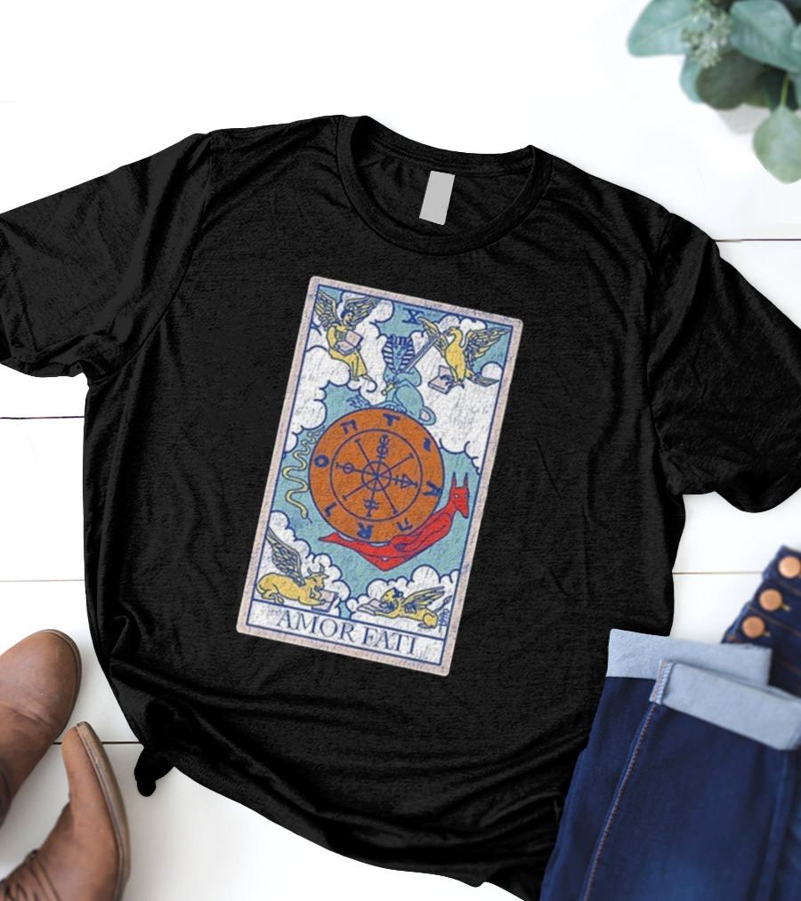 Joe Bartolozzi Amor Fati Wheel Of Fortune Tarot Destiny Unveiled Royal T-Shirt