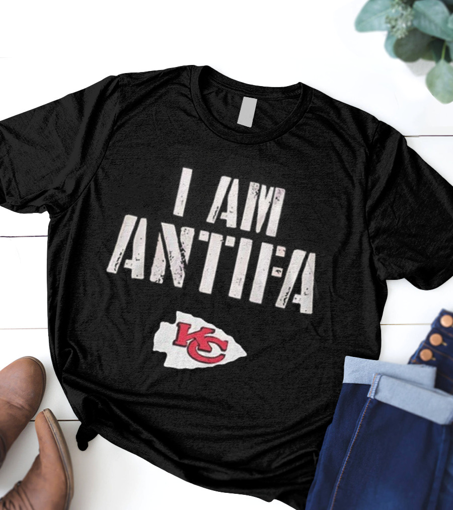 Kansas City Chiefs I Am Antifa Against Fascism KC Arrowhead T-Shirt