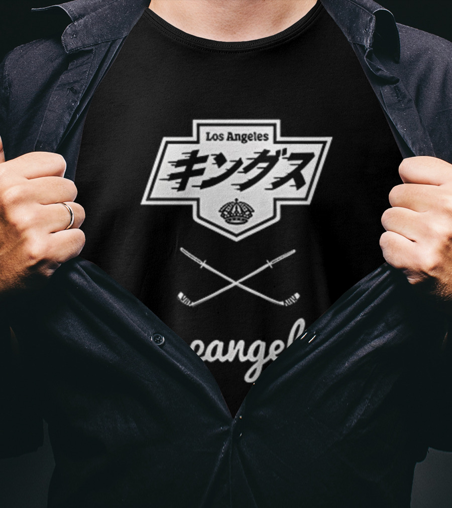 Los Angeles Kings Japangeles Japanese Hockey Sticks Collaboration T-Shirt