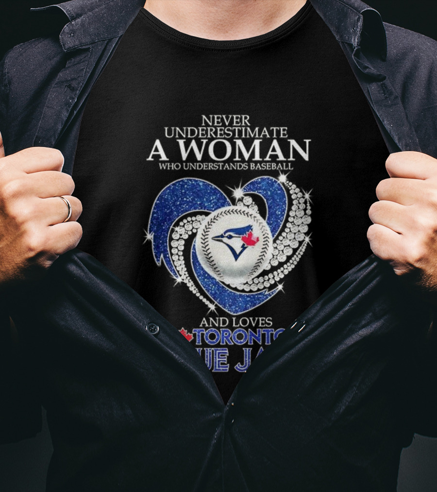 Never Underestimate A Woman Who Understands Baseball And Loves Toronto Blue Jays T-Shirt