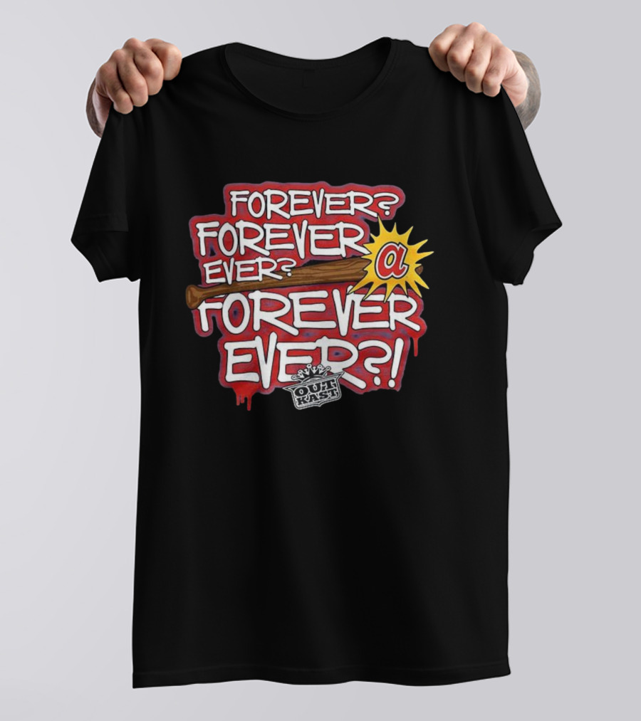 Outkast Forever Ever Atlanta Braves Baseball Collaboration T-Shirt