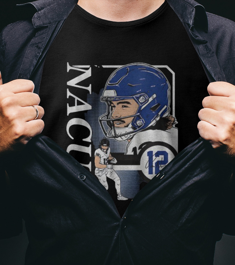 Puka Nacua Los Angeles Rams NFL Football 12 Signature Collage T-Shirt