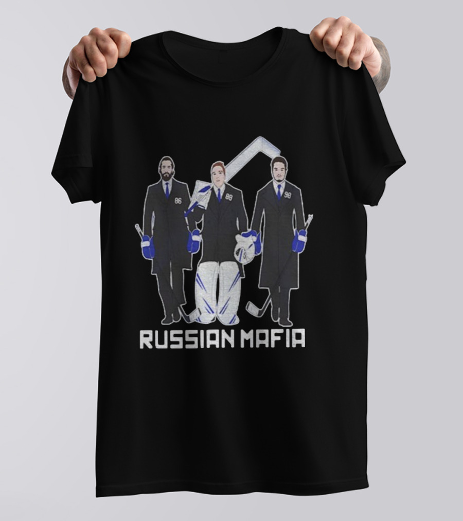 Nikita Kucherov Andrei Vasilevskiy Mikhail Sergachev Russian Mafia Tampa Bay Lightning Hockey T-Shirt