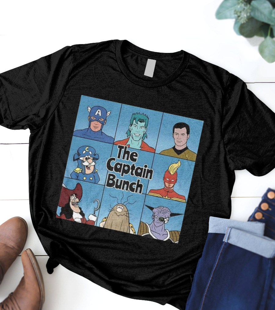 The Captain Bunch The Brady Bunch Cartoon Characters Inspired Design T-Shirt