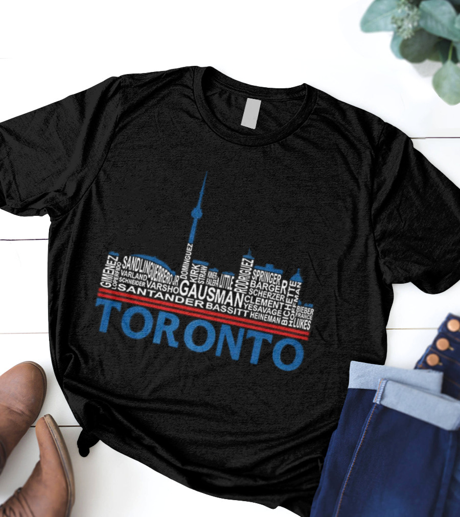 World Series 2025 Toronto Blue Jays Player Toronto Skyline T-Shirt