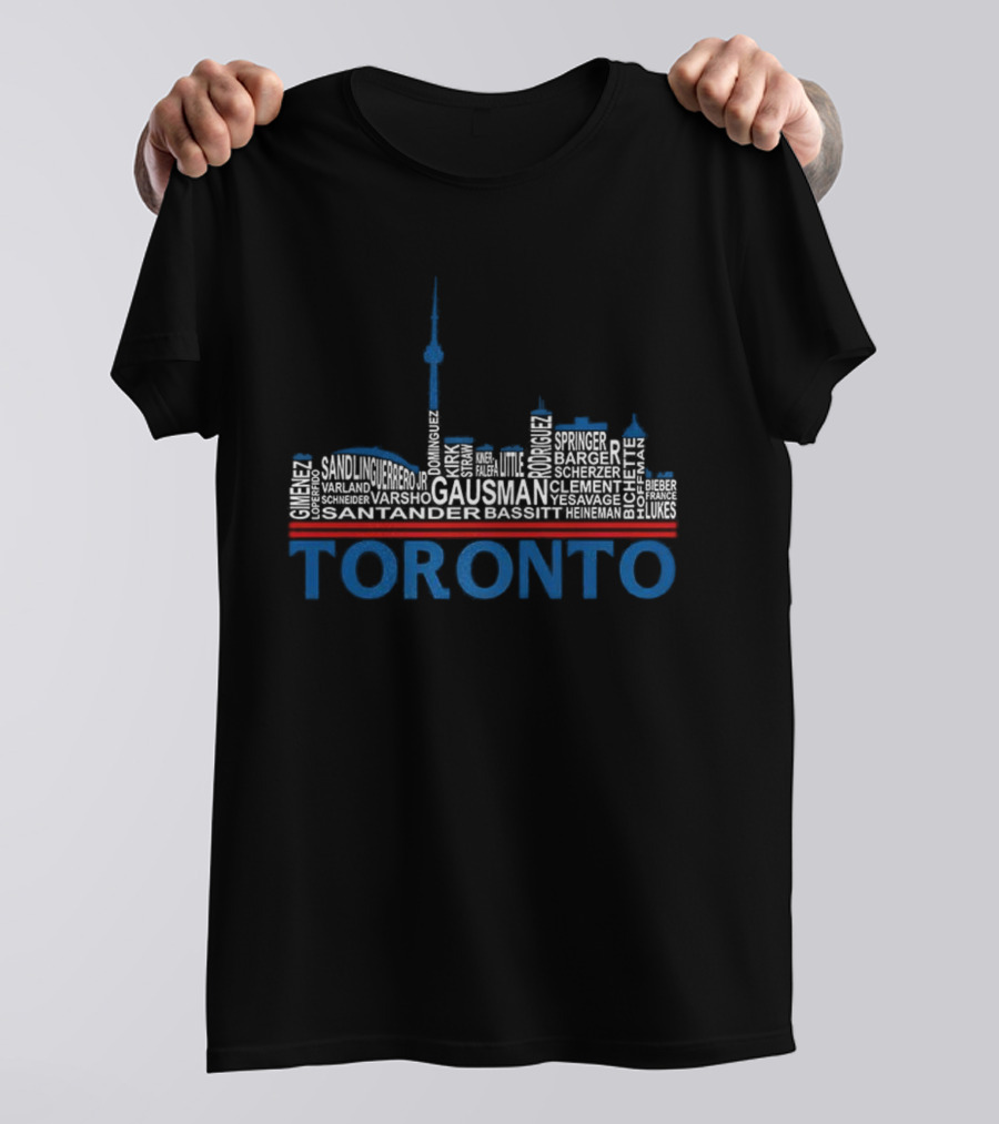 World Series 2025 Toronto Blue Jays Player Toronto Skyline T-Shirt