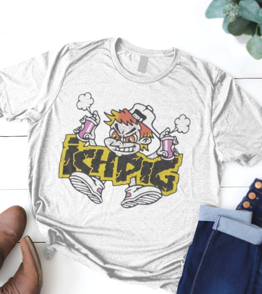 ICH-PIG Aeroboy Graffiti Character Streetwear Collection T-Shirt