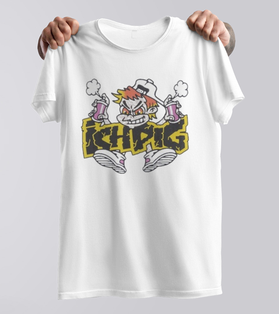 ICH-PIG Aeroboy Graffiti Character Streetwear Collection T-Shirt