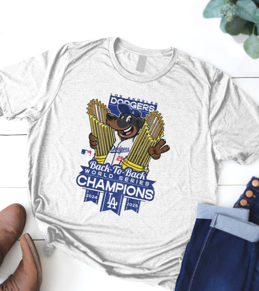 Los Angeles Dodgers Back-to-Back World Series Champions 2024-2025 T-Shirt