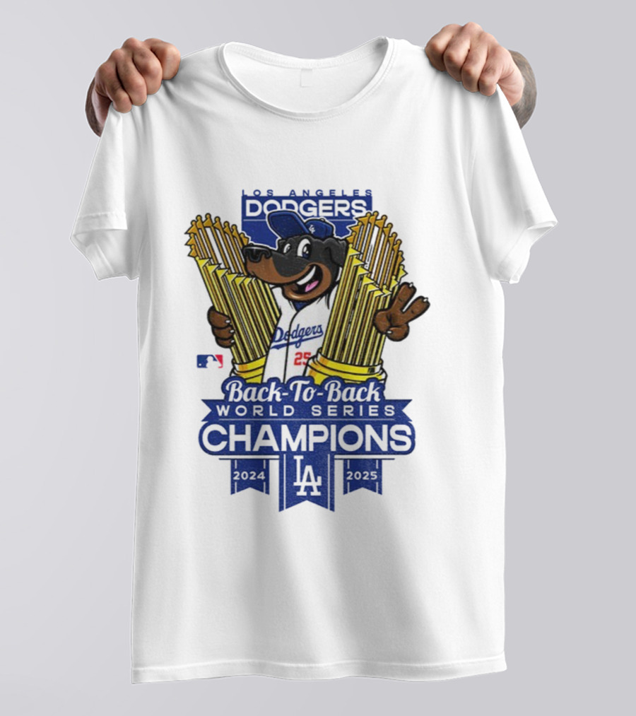 Los Angeles Dodgers Back-to-Back World Series Champions 2024-2025 T-Shirt
