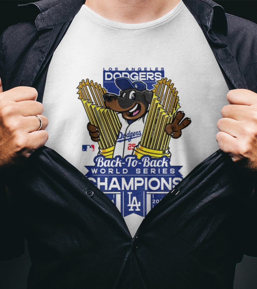 Los Angeles Dodgers Back-to-Back World Series Champions 2024-2025 T-Shirt