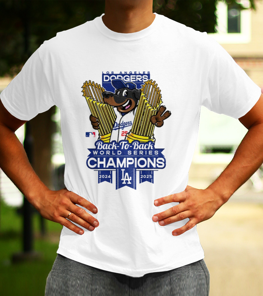Los Angeles Dodgers Back-to-Back World Series Champions 2024-2025 T-Shirt