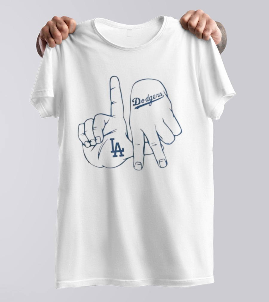 Los Angeles Dodgers LA Hand Sign 2025 Edition T-Shirt