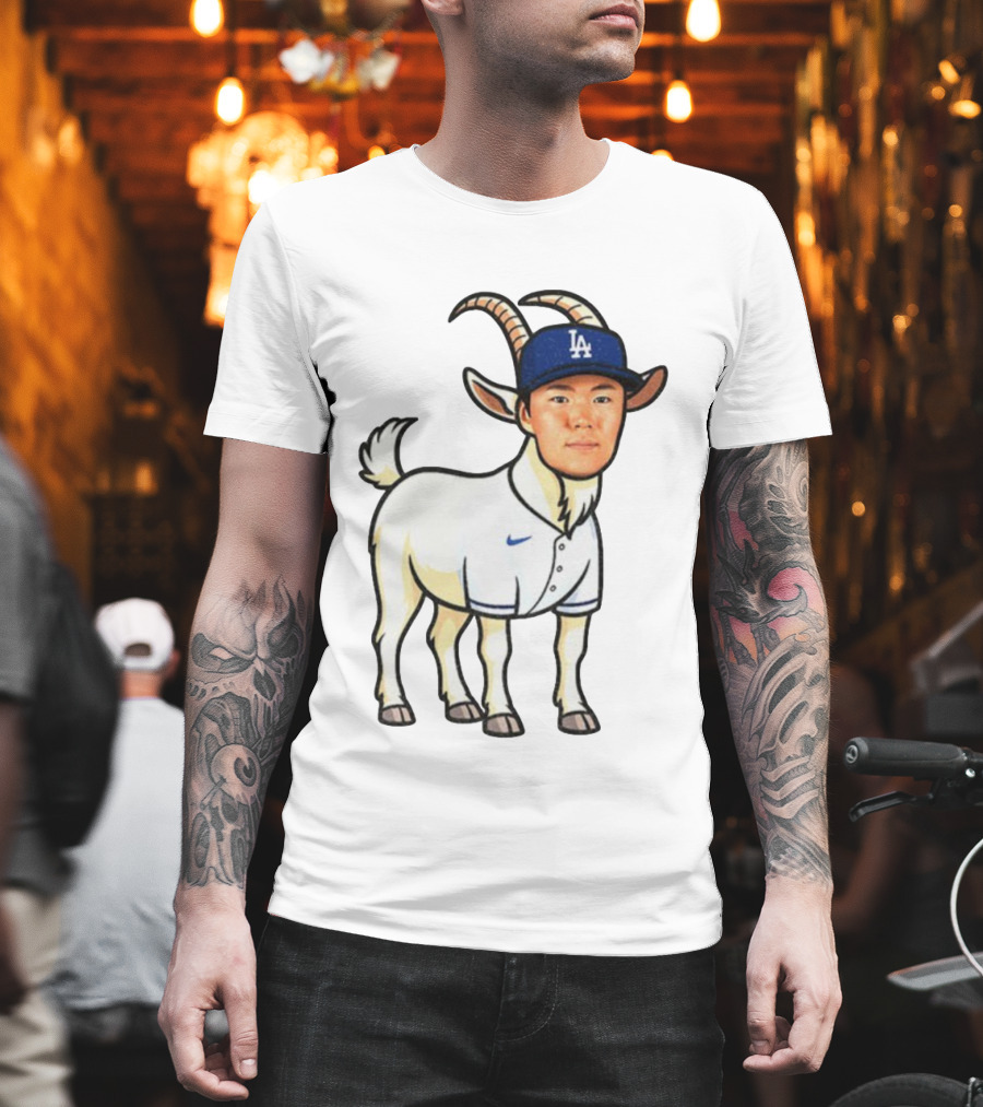Los Angeles Dodgers Yoshinobu Yamamoto Goat MVP LA Cap T-Shirt