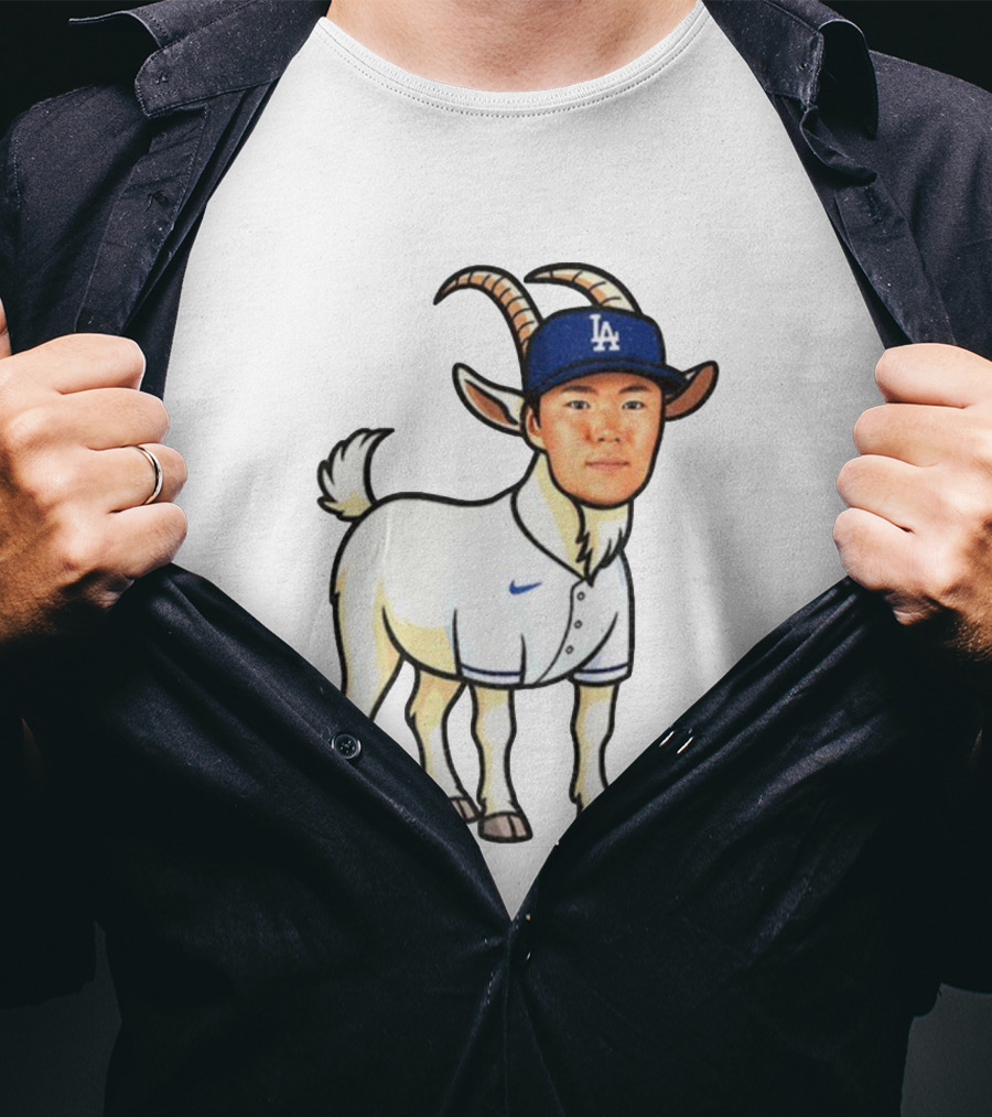 Los Angeles Dodgers Yoshinobu Yamamoto Goat MVP LA Cap T-Shirt