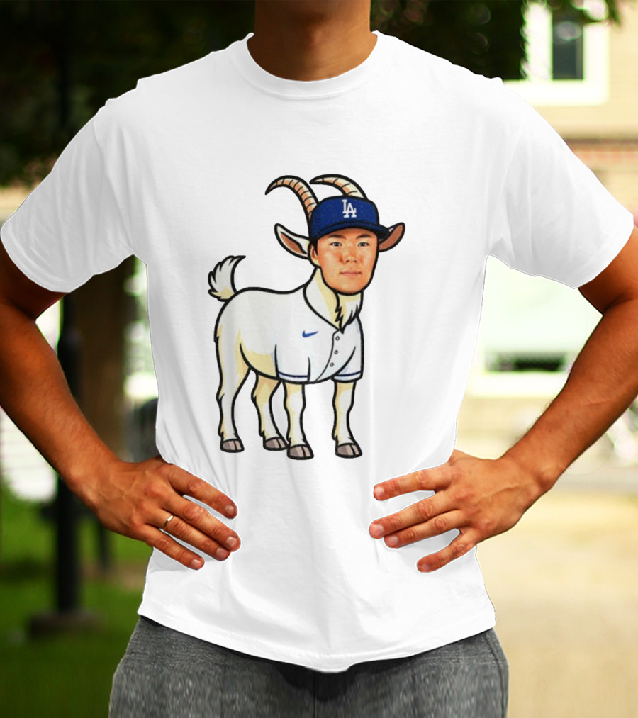 Los Angeles Dodgers Yoshinobu Yamamoto Goat MVP LA Cap T-Shirt