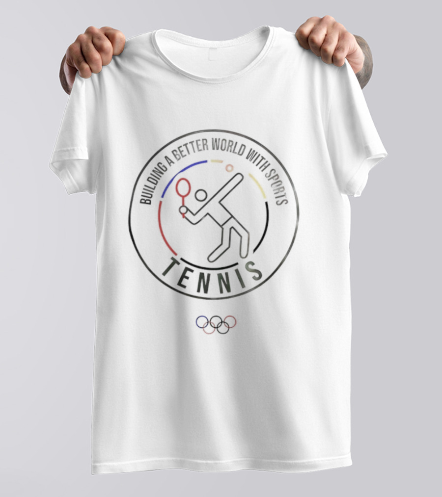 Building A Better World With Sports Olympic Tennis Pictogram T-Shirt