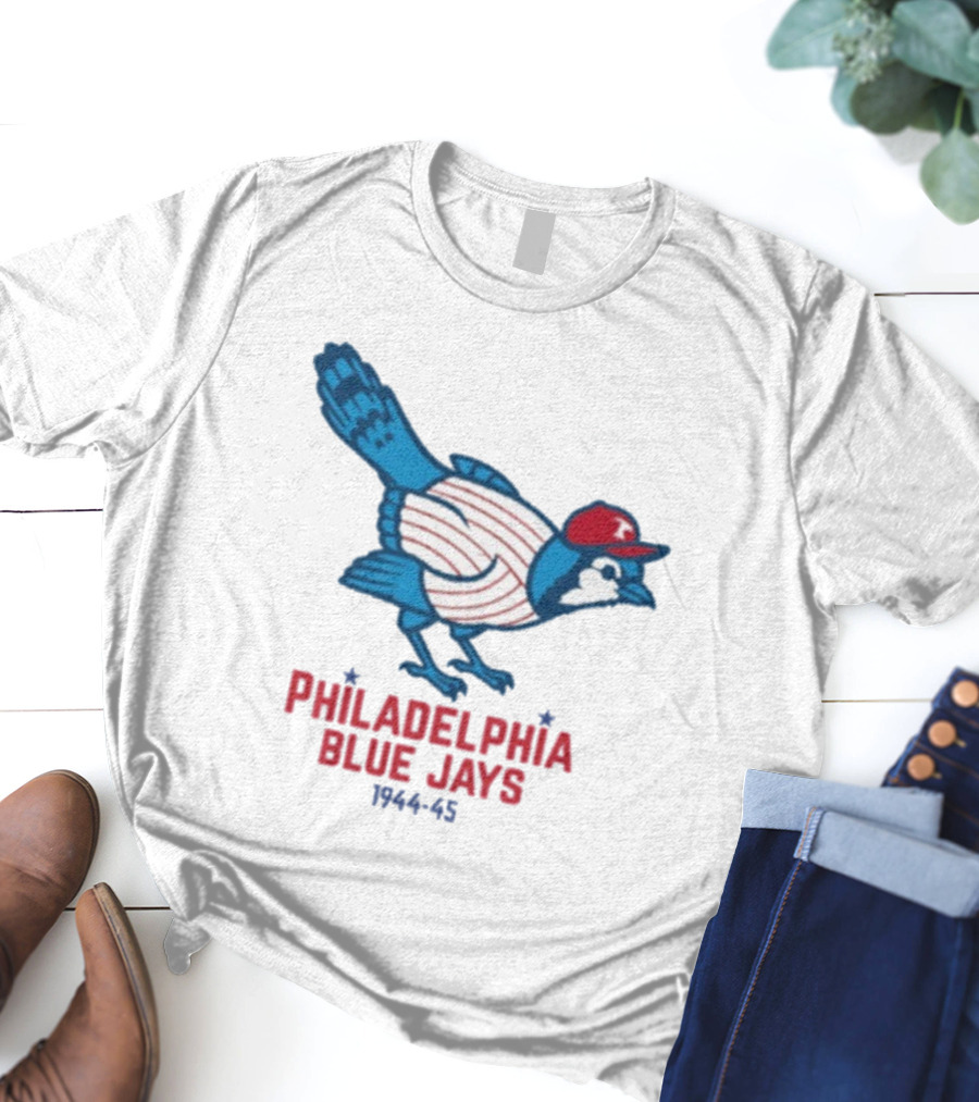 Philadelphia Blue Jays 1944-1945 Mascot Collaboration Phillies Blue Jays T-Shirt