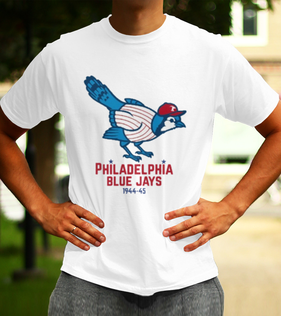 Philadelphia Blue Jays 1944-1945 Mascot Collaboration Phillies Blue Jays T-Shirt