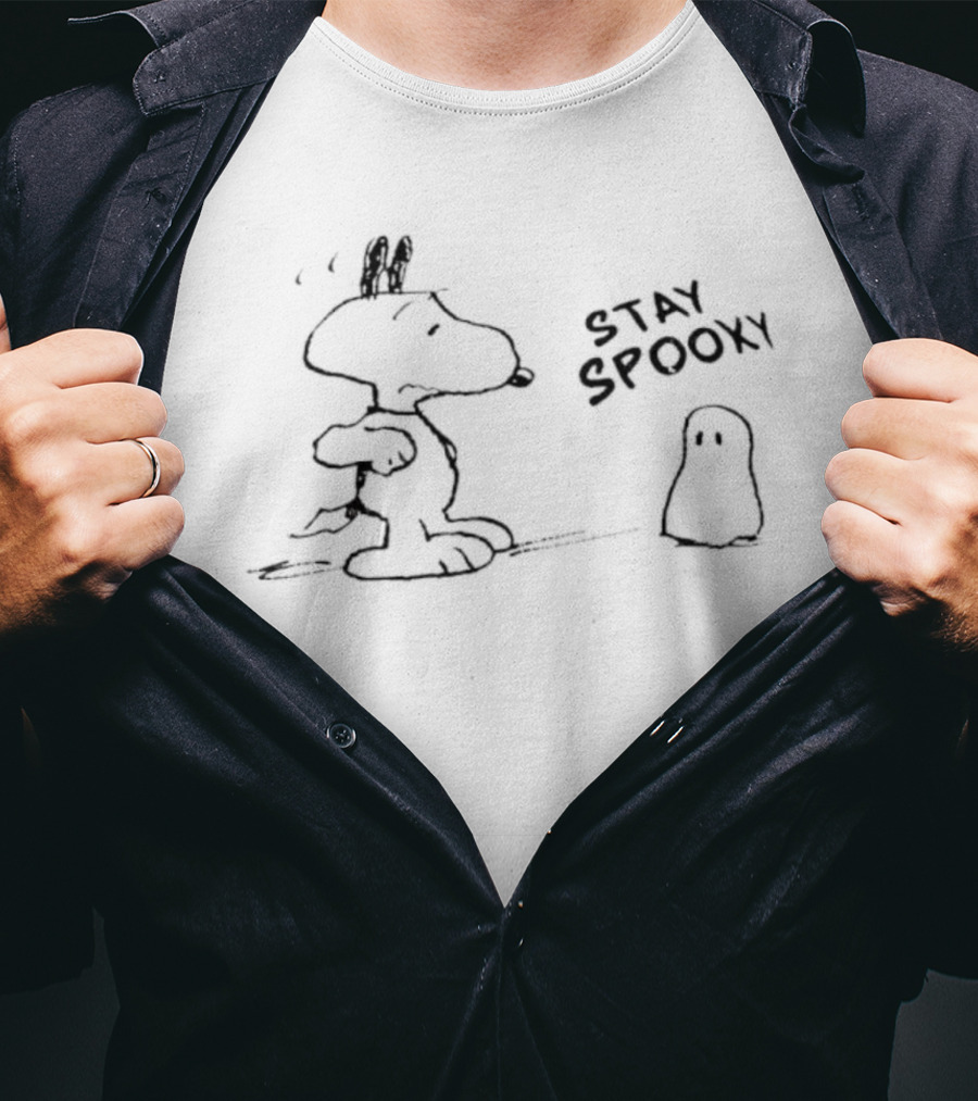 Snoopy Stay Spooky Halloween Ghost Classic Peanuts T-Shirt