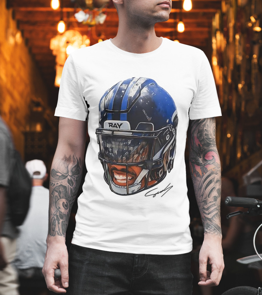 Zay Flowers Big Face Helmet Ravens Football T-Shirt