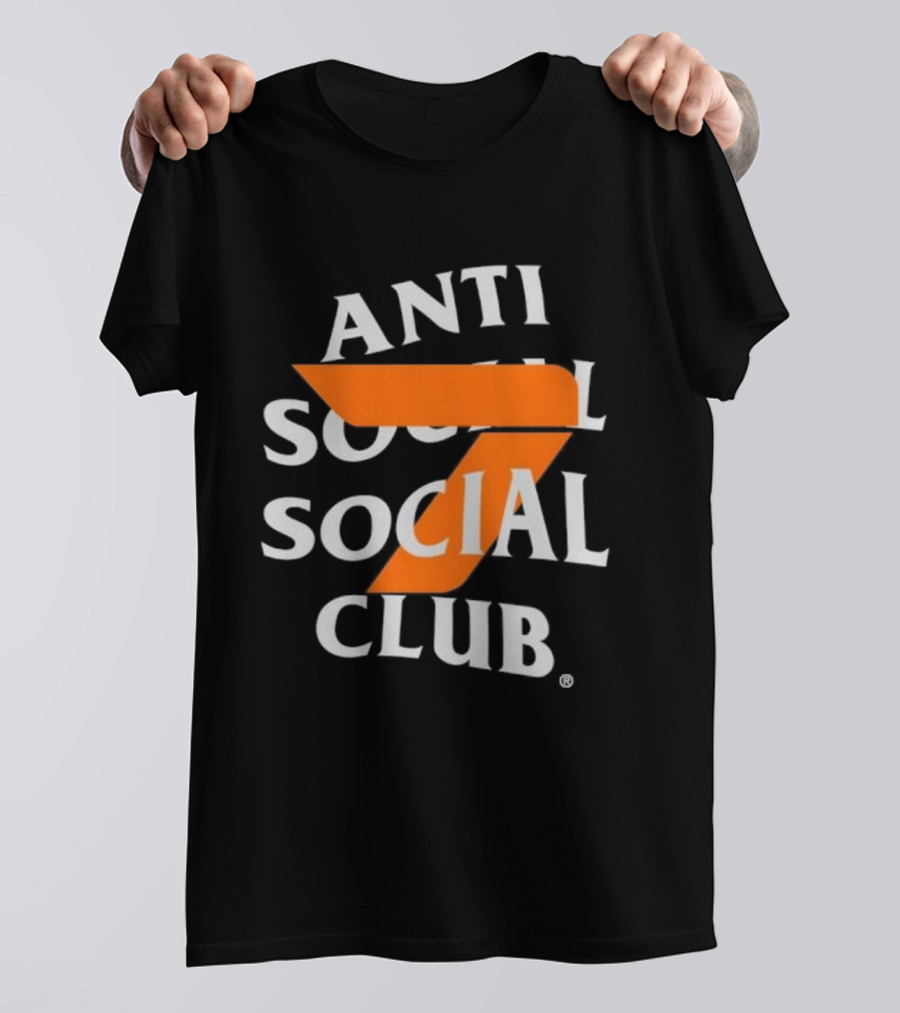 Anti Social Social Club 7 Orange Bold Style T-Shirt