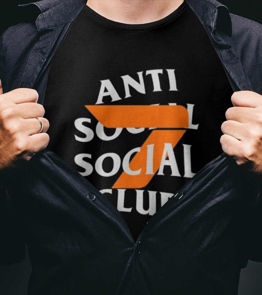 Anti Social Social Club 7 Orange Bold Style T-Shirt