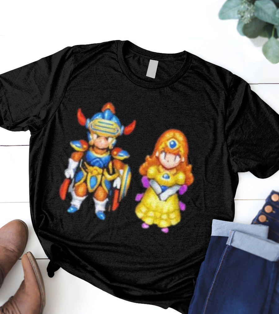 Dragon Quest I & II HD-2D Remake Hero And Princess Character Graphics T-Shirt