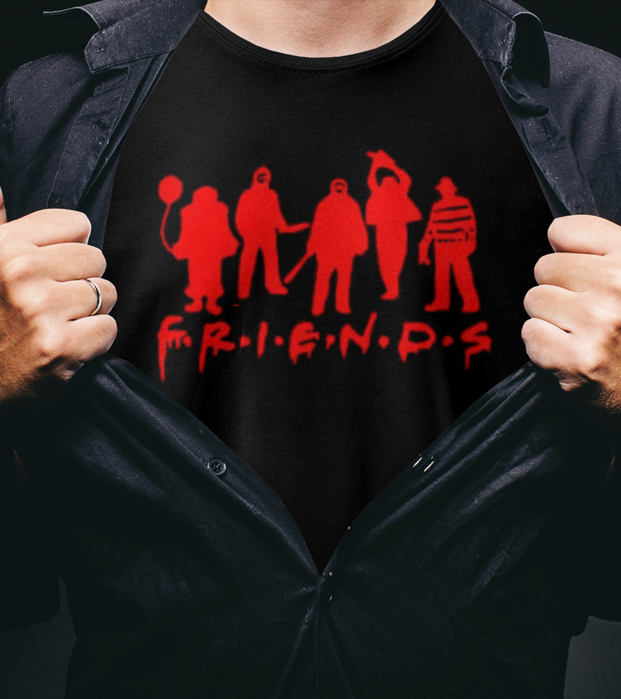 FRIENDS Halloween Horror Characters Silhouettes T-Shirt