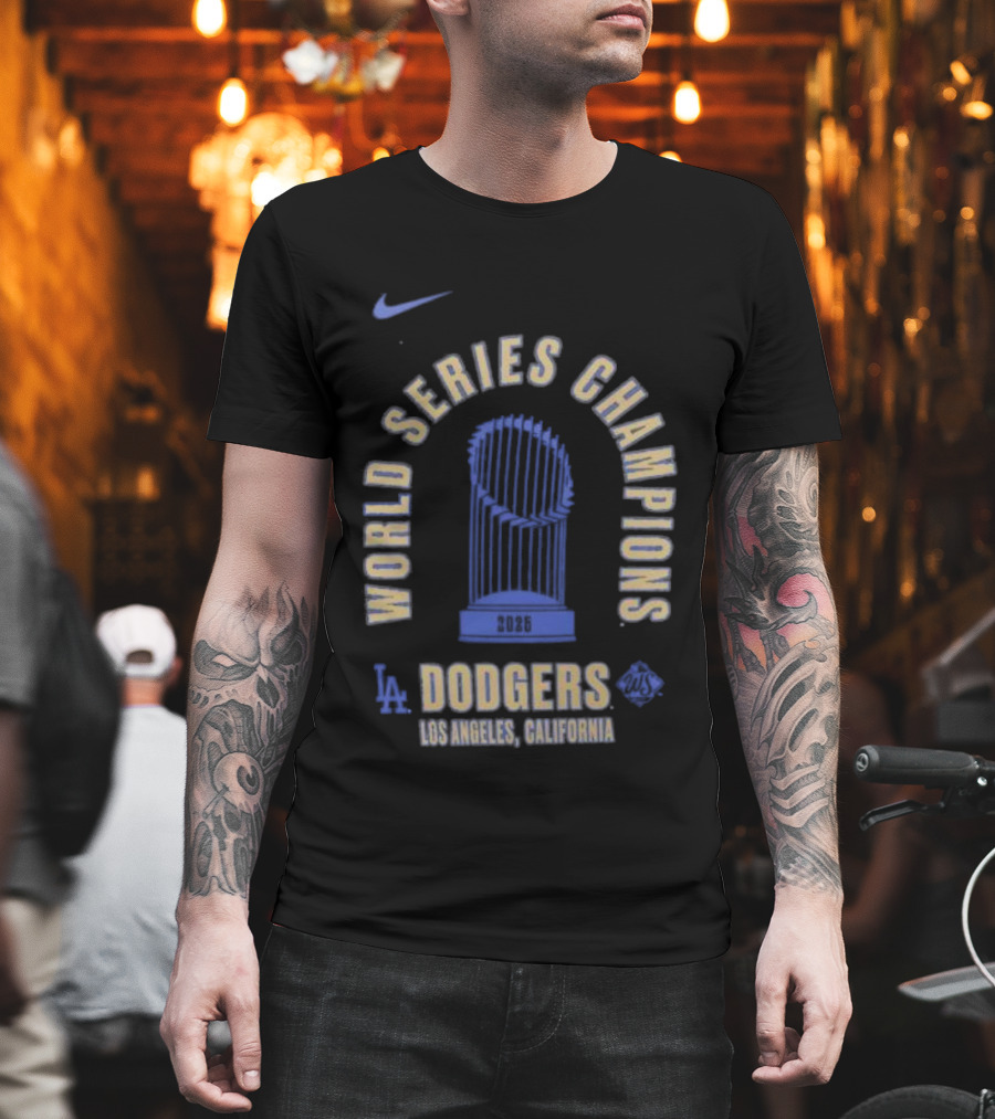Nike Los Angeles Dodgers 2025 World Series Champions California T-Shirt