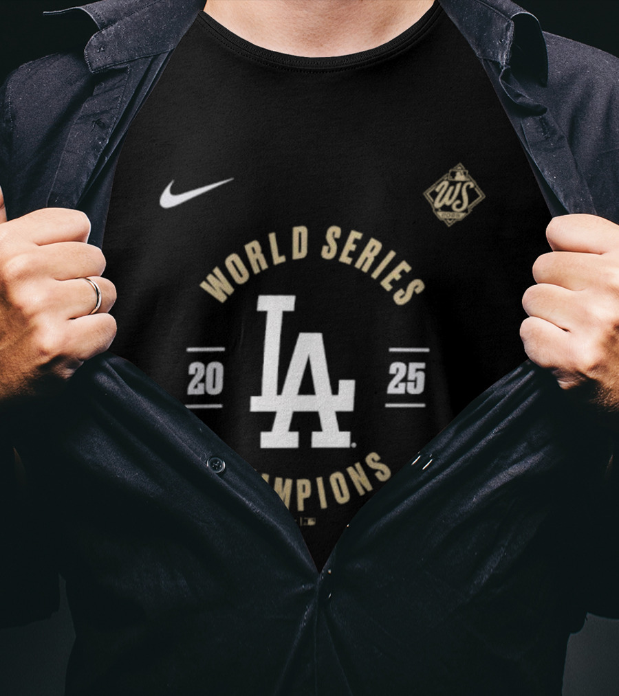 Los Angeles Dodgers Nike World Series 2025 Champions LA T-Shirt